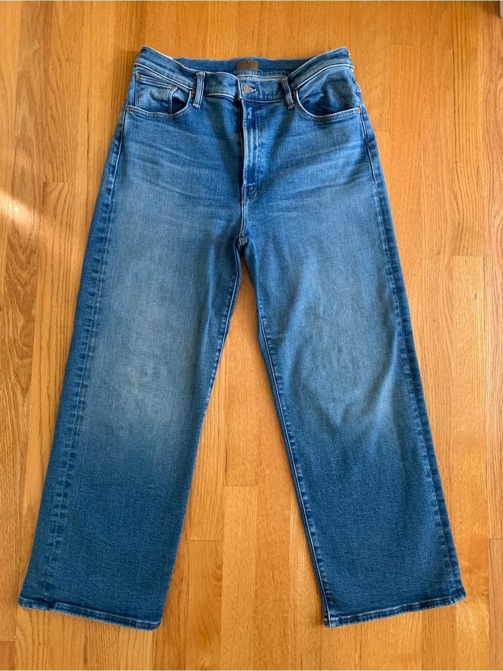 MOTHER The Dodger High Waist Wide Leg Ankle Jeans (Work Hard
Play Hard) size 30